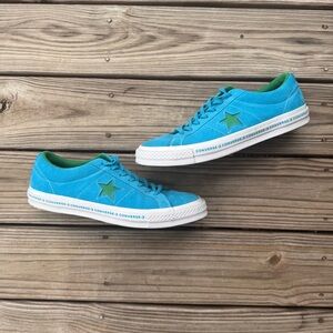 Converse one star low pinstripe skate shoes